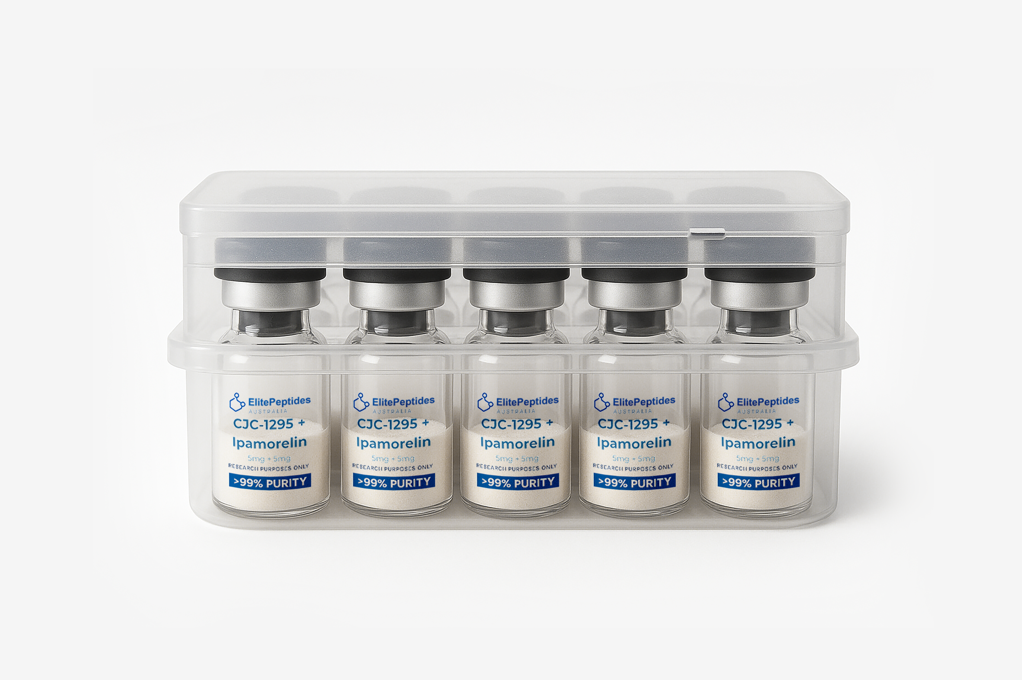 CJC-1295 + Ipamorelin no DAC (5mg + 5mg) — 10 Vial Kit